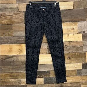 KanCan Dark Patterned Cropped Jeans